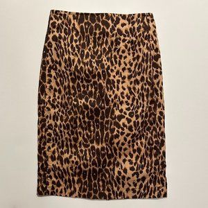 Express Leopard Print Back Vent Slit Pencil Skirt Size 4